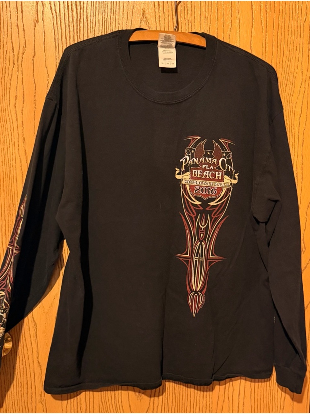 Panama City Beach 2016 Black Long-Sleeve Graphic Tee